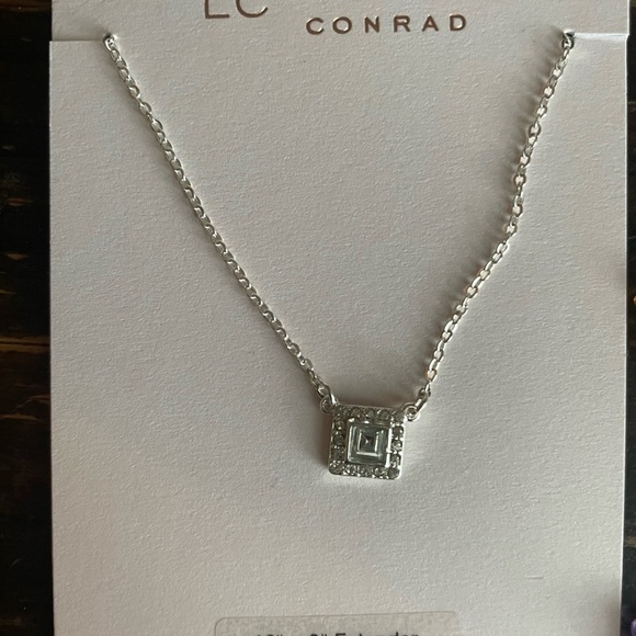LC Lauren Conrad Silver Crystal Pendant Necklace,Women’s necklace. - Picture 5 of 8
